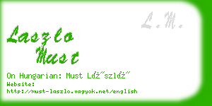 laszlo must business card